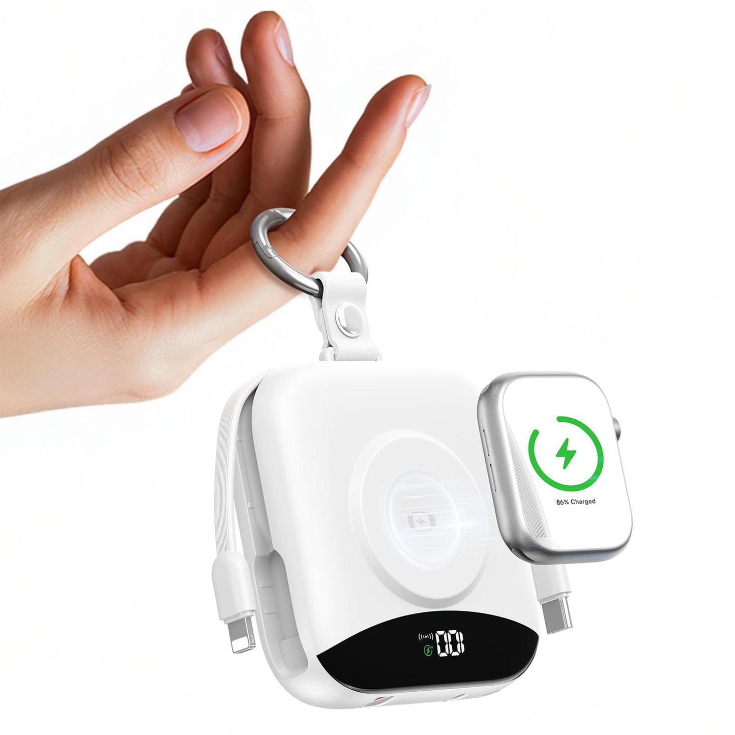 Tragbares Kabelloses Ladegerät mit Integrierter Powerbank Brehn