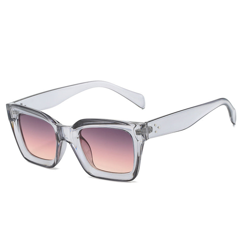 Damen modische quadratische Sonnenbrille mit elegantem, breitem Rahmen Brehn