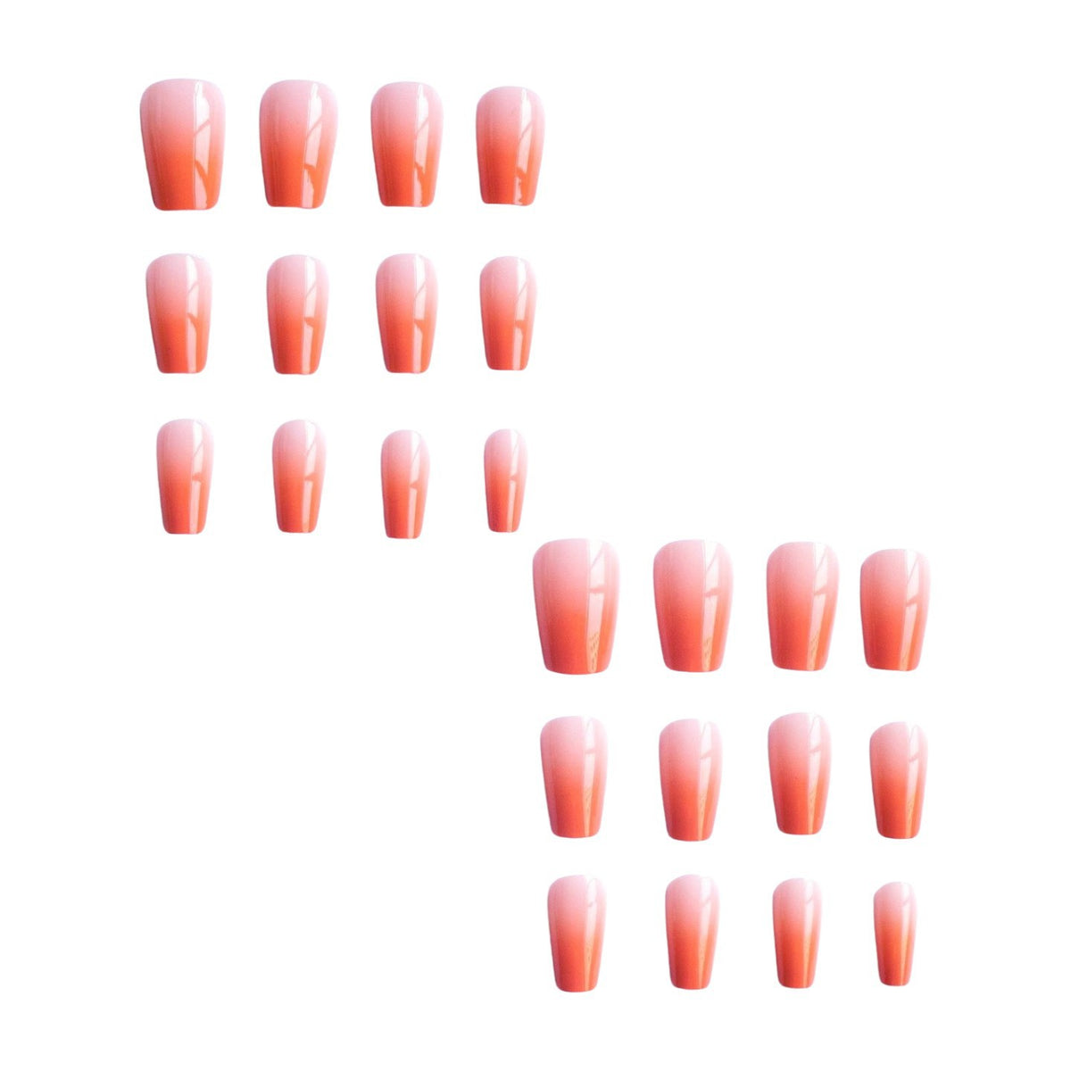 Elegante Ombre-Gel-Nagelverlängerungen