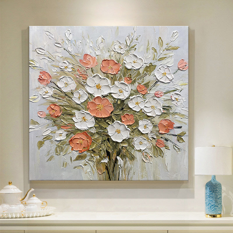 Florales Bouquet Leinwand-Kunstwerk für Innenräume