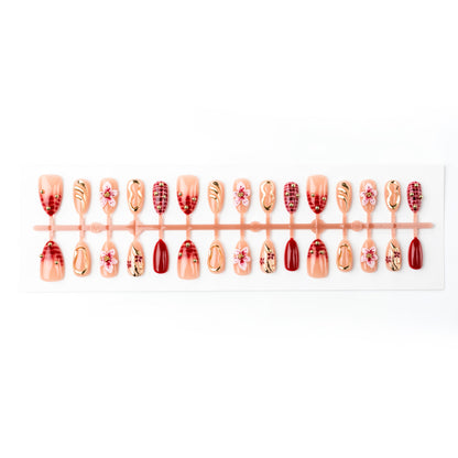 Künstlerisches Florales Press-On Nagelkunst Set Brehn 1790636462