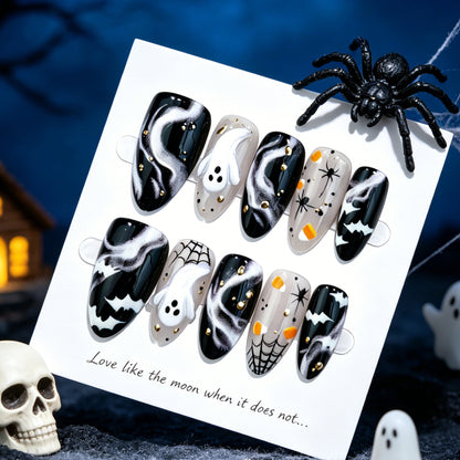 Spooky Halloween Press-On Nagelkunst Set