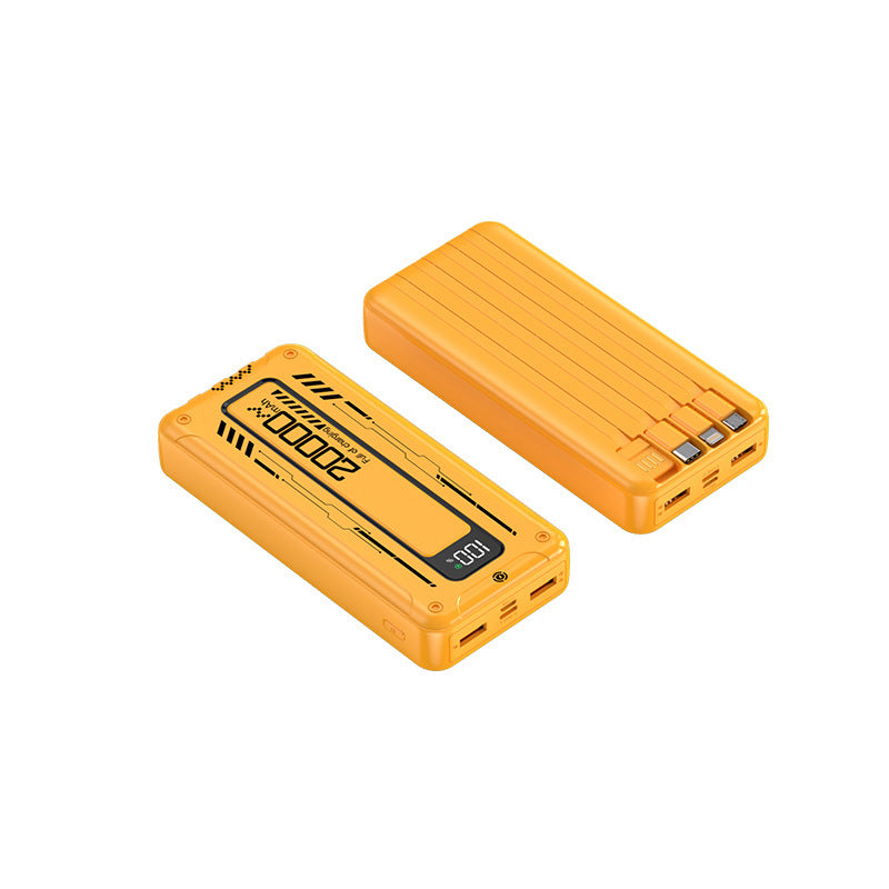 Tragbare Powerbank mit Integriertem Kabelmanagement und Digitaler Anzeige Brehn