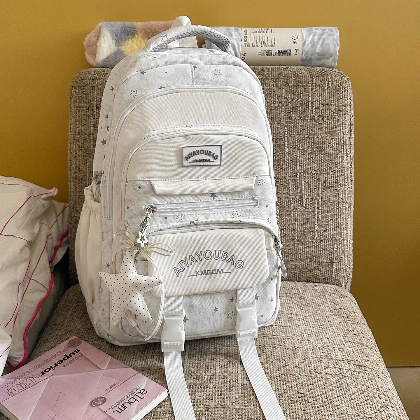 Trendiger Sternen-Print Rucksack