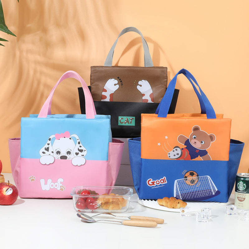 Niedlicher Tiergesicht Isolierte Lunch Tasche Brehn