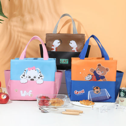 Niedlicher Tiergesicht Isolierte Lunch Tasche Brehn