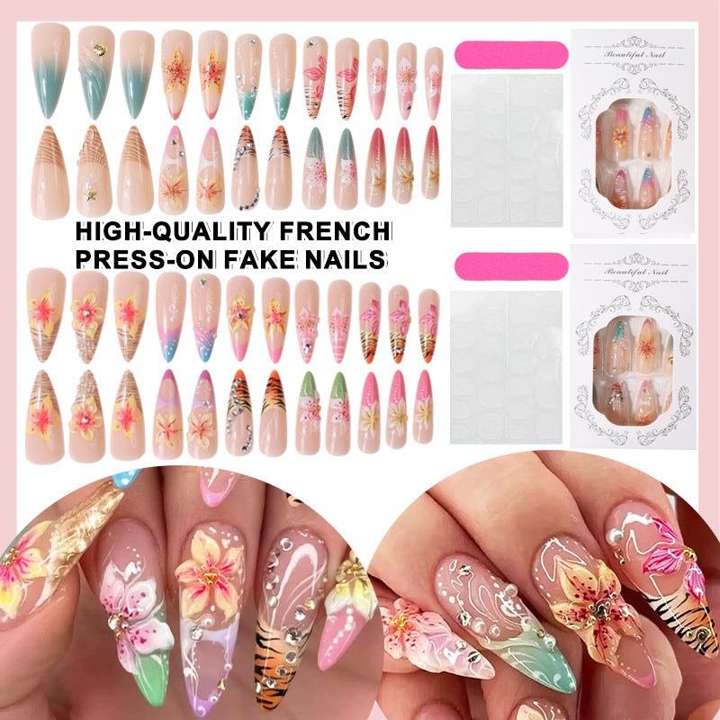Premium Dekorative Press-On Nagelset Brehn