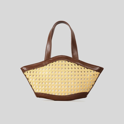 Elegante Gewebte Statement Tote