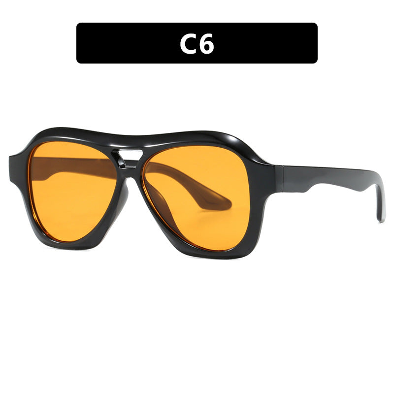 Damen modische Sonnenbrille im innovativen Design mit breitem Rahmen Brehn