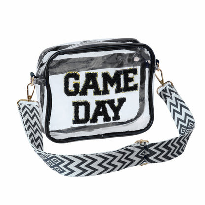 Transparente Umhängetasche mit Modischem Game Day Aufdruck Brehn