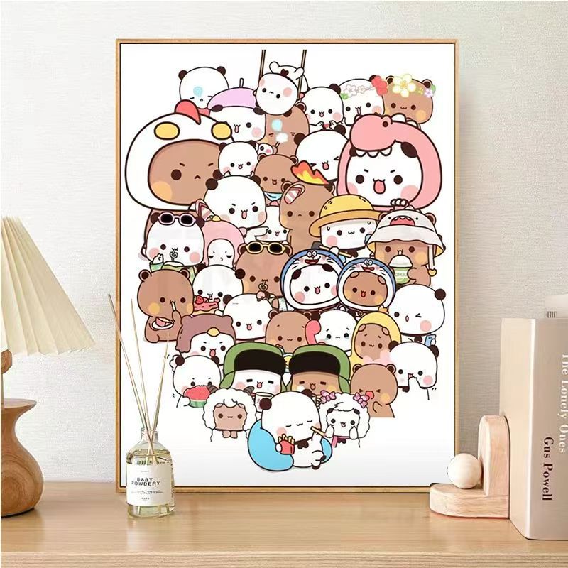Niedliches Panda-Charakter-Wandkunst Brehn