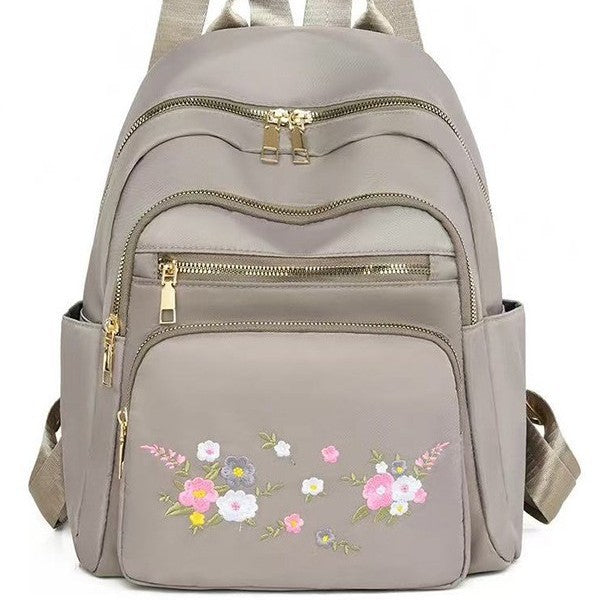 Frauen Floral Bestickter Rucksack Brehn