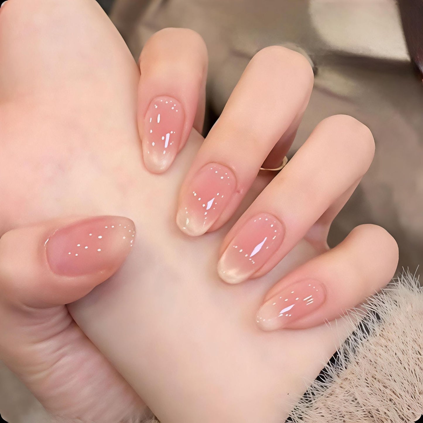 Künstlerisches vom Ozean inspiriertes Press-On Nageldesign Brehn