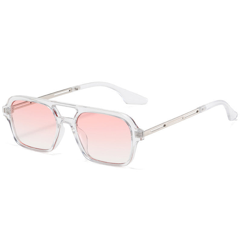 Damen Designer-Sonnenbrille mit elegantem transparentem Rahmen und gelben Gläsern Brehn