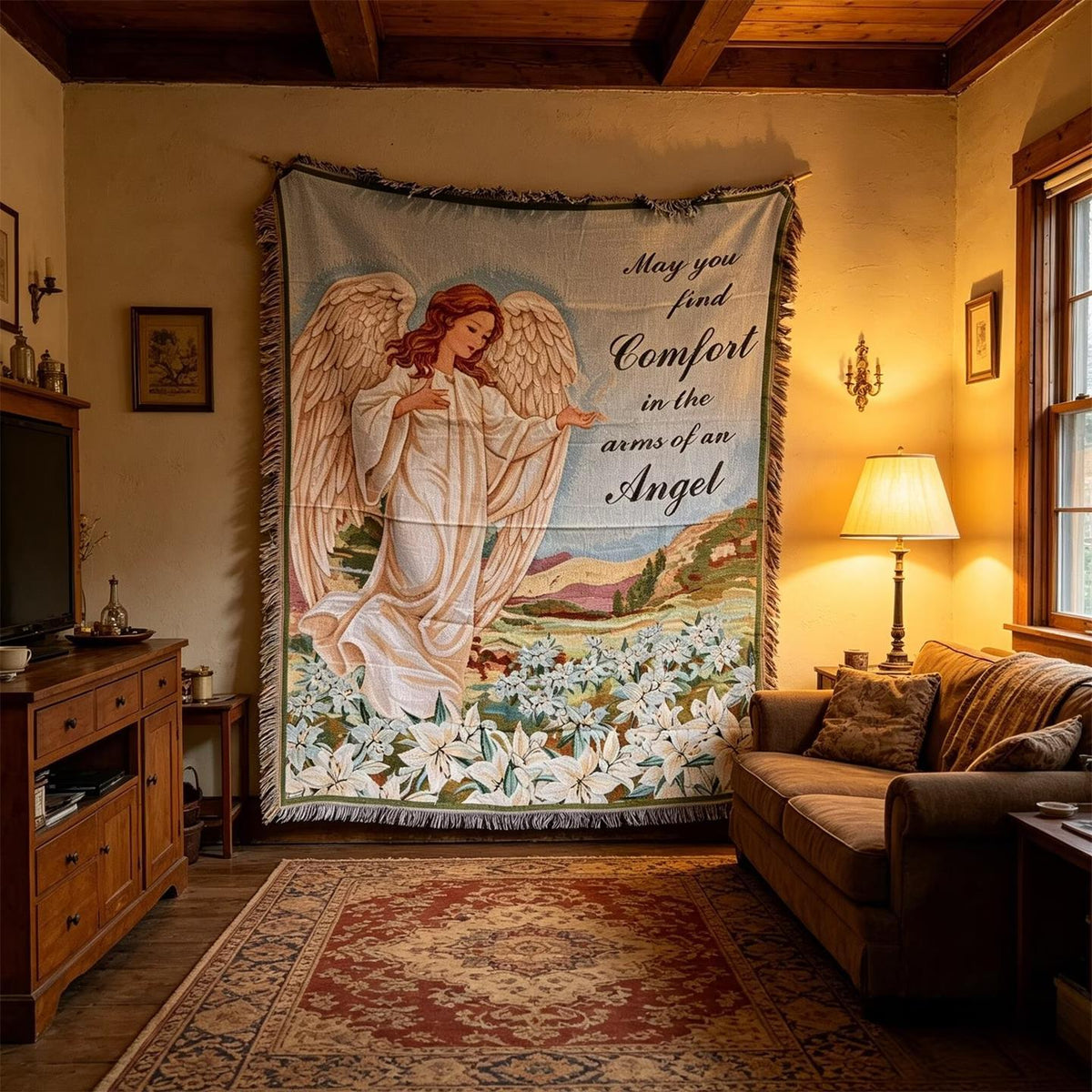 Inspirierende Wandteppich-Wurfdecke