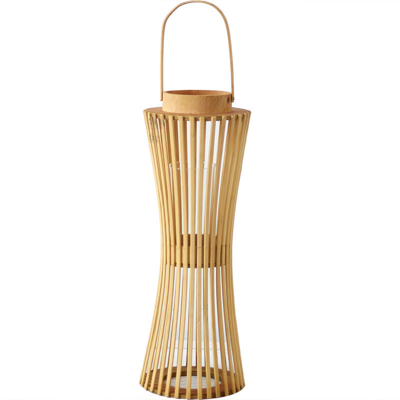 Elegante Laterne aus geflochtenem Holz Brehn