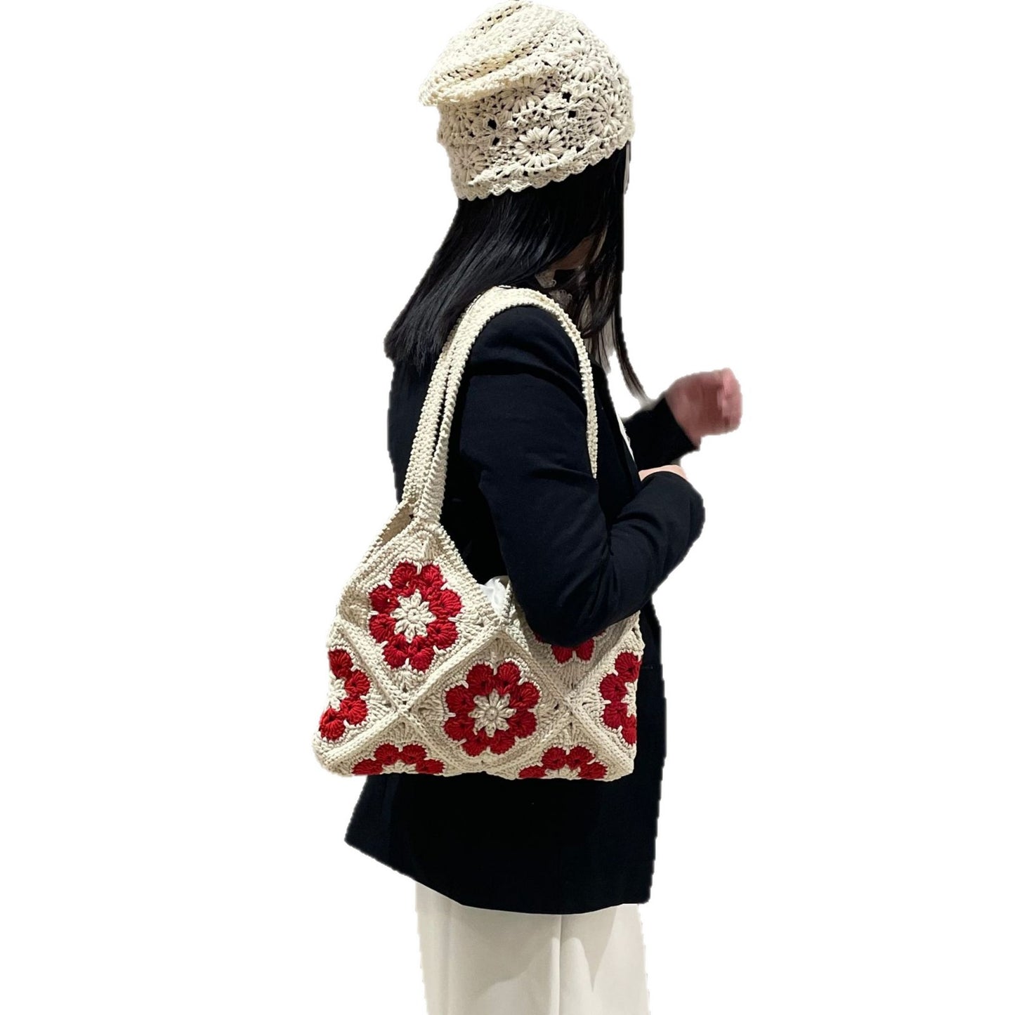 Handgefertigte Blumen-Muster Tasche Brehn