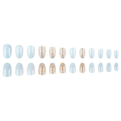 Elegantes Press-On-Nagelkunst-Set mit Glitzerakzenten Brehn