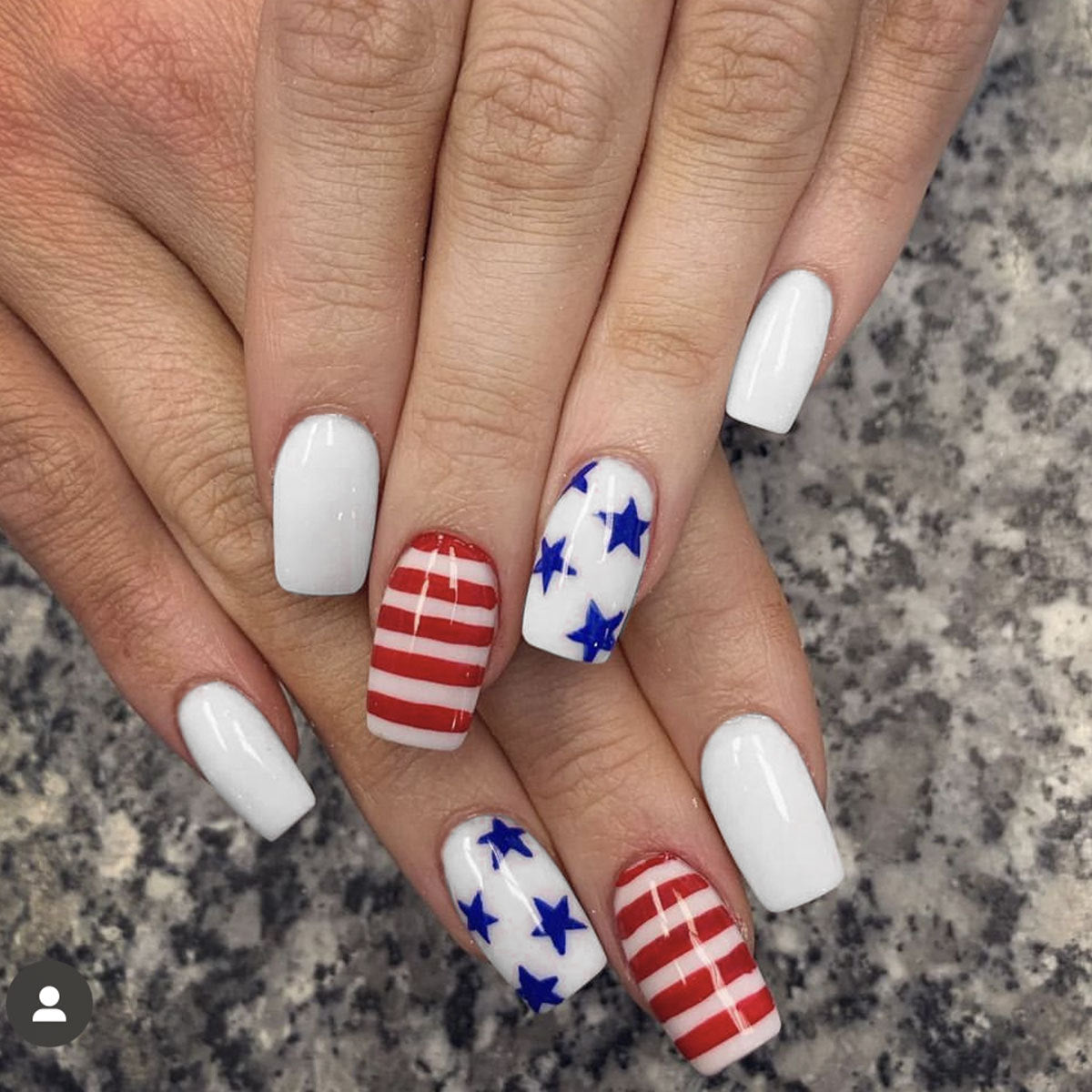 Patriotisches Nagelkunst-Set Brehn