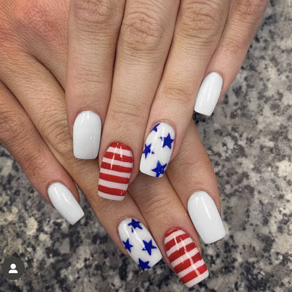 Patriotisches Nagelkunst-Set Brehn