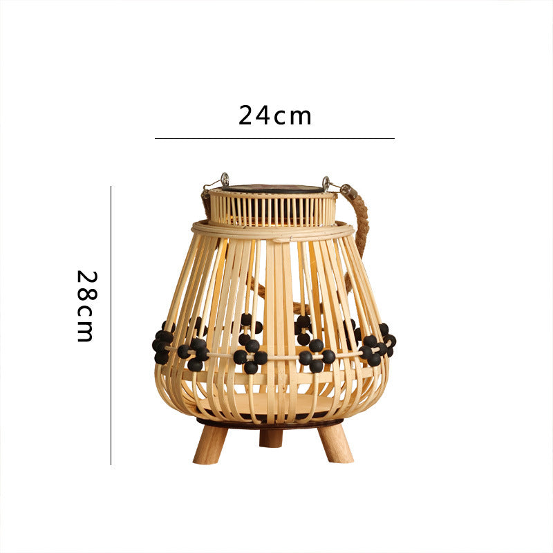 Dekorativer Lichtspender mit natürlichem Rattan Brehn
