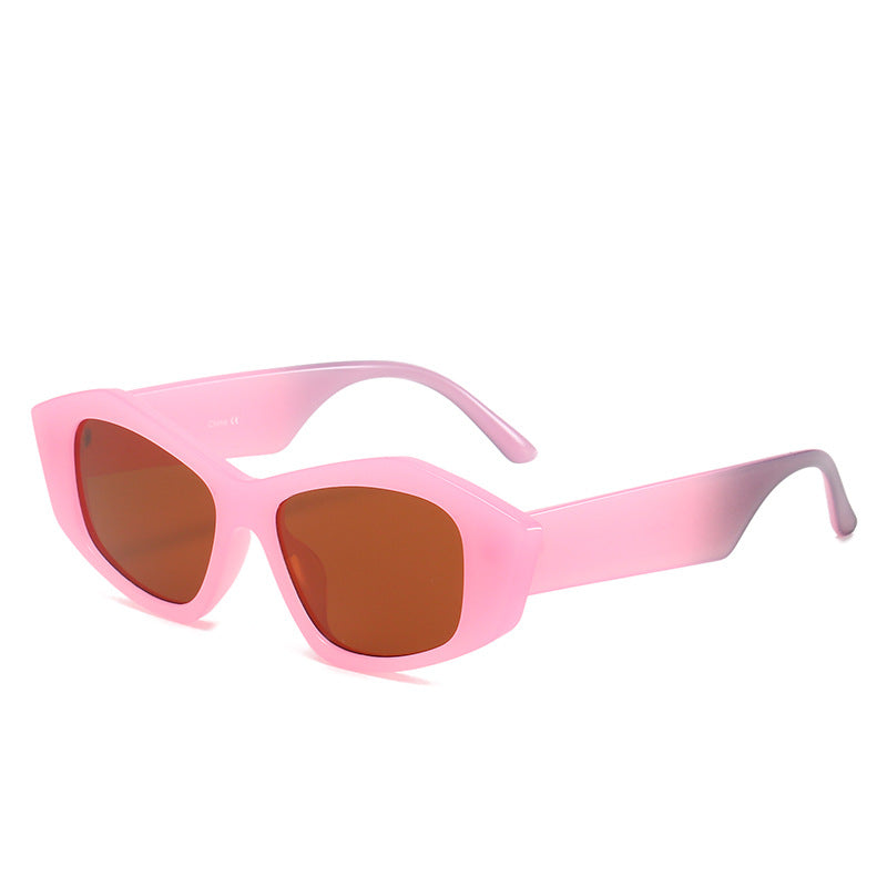 Damen geometrische Sonnenbrille mit einzigartigem, futuristischem Design Brehn