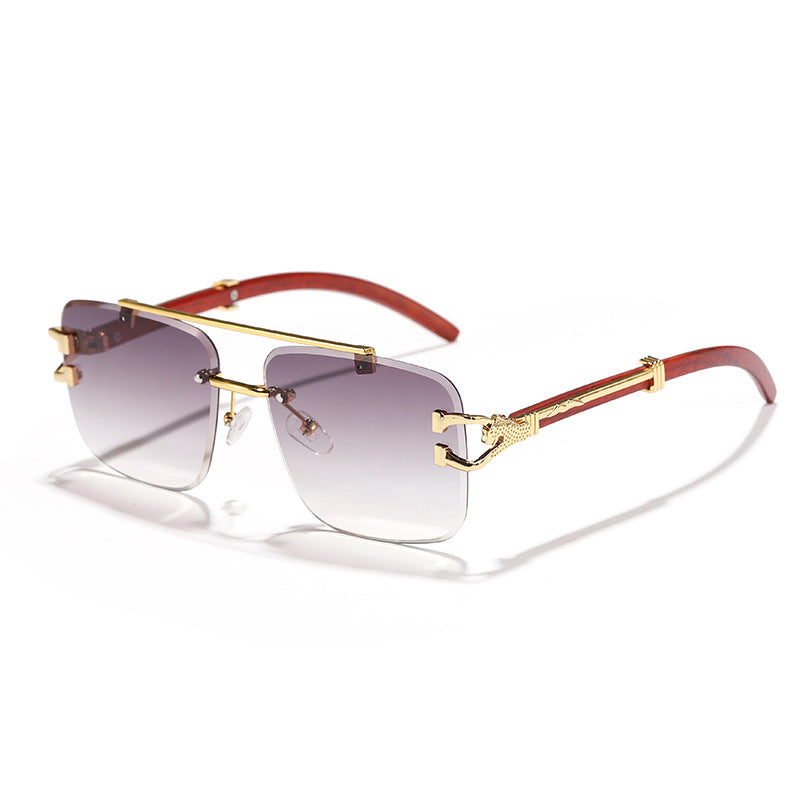 Damen stilvolle quadratische Sonnenbrille mit luxuriösem Metallrahmen Brehn
