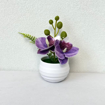 Lebensechte Miniatur-Orchideenarrangement