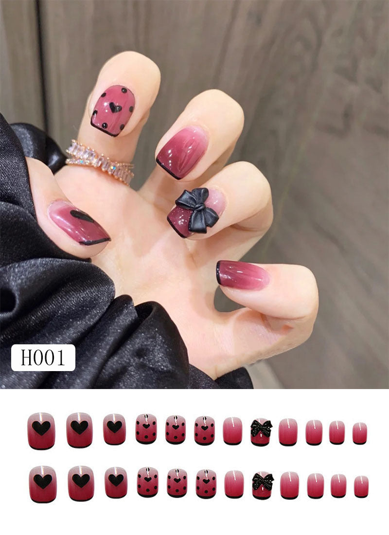 Künstliche Nagelspitzen mit Schleifen-Design Brehn