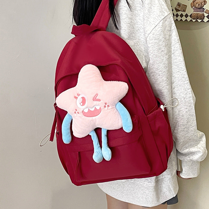 Plüsch-Rucksack mit Spielerischem Sternen-Motiv Brehn