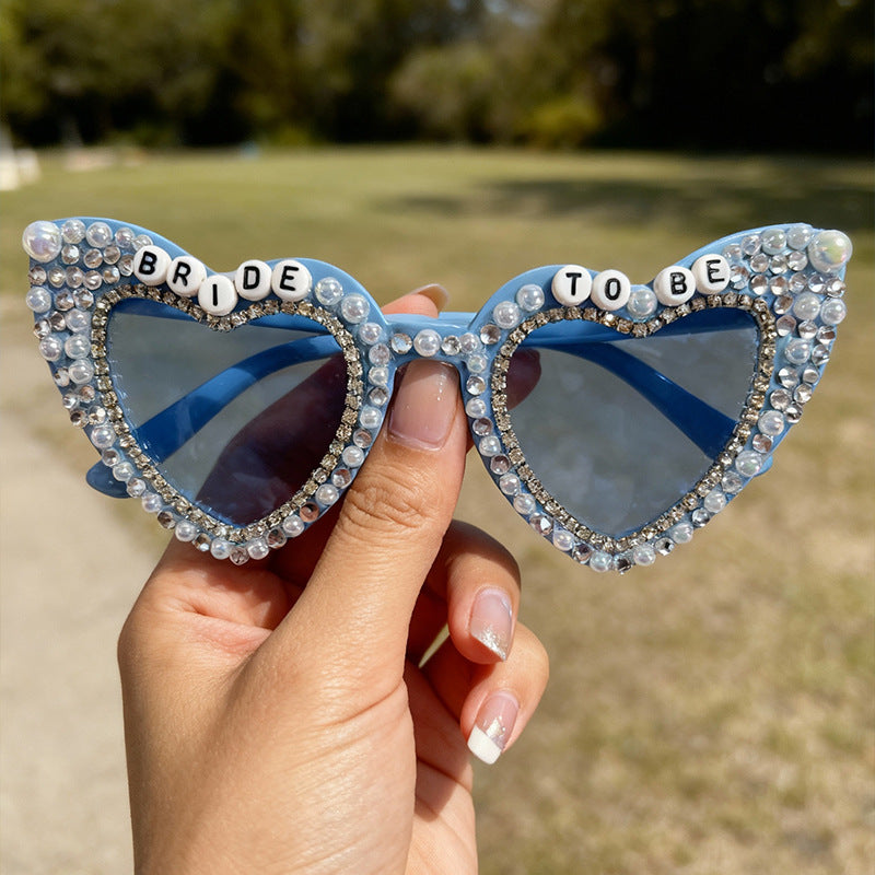 Herzförmige mit Perlen verzierte Sonnenbrille Brehn