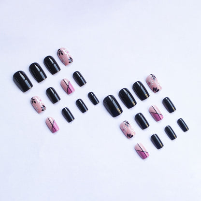 Künstlerisches Floral- und Geometrisches Nagelkunst-Set
