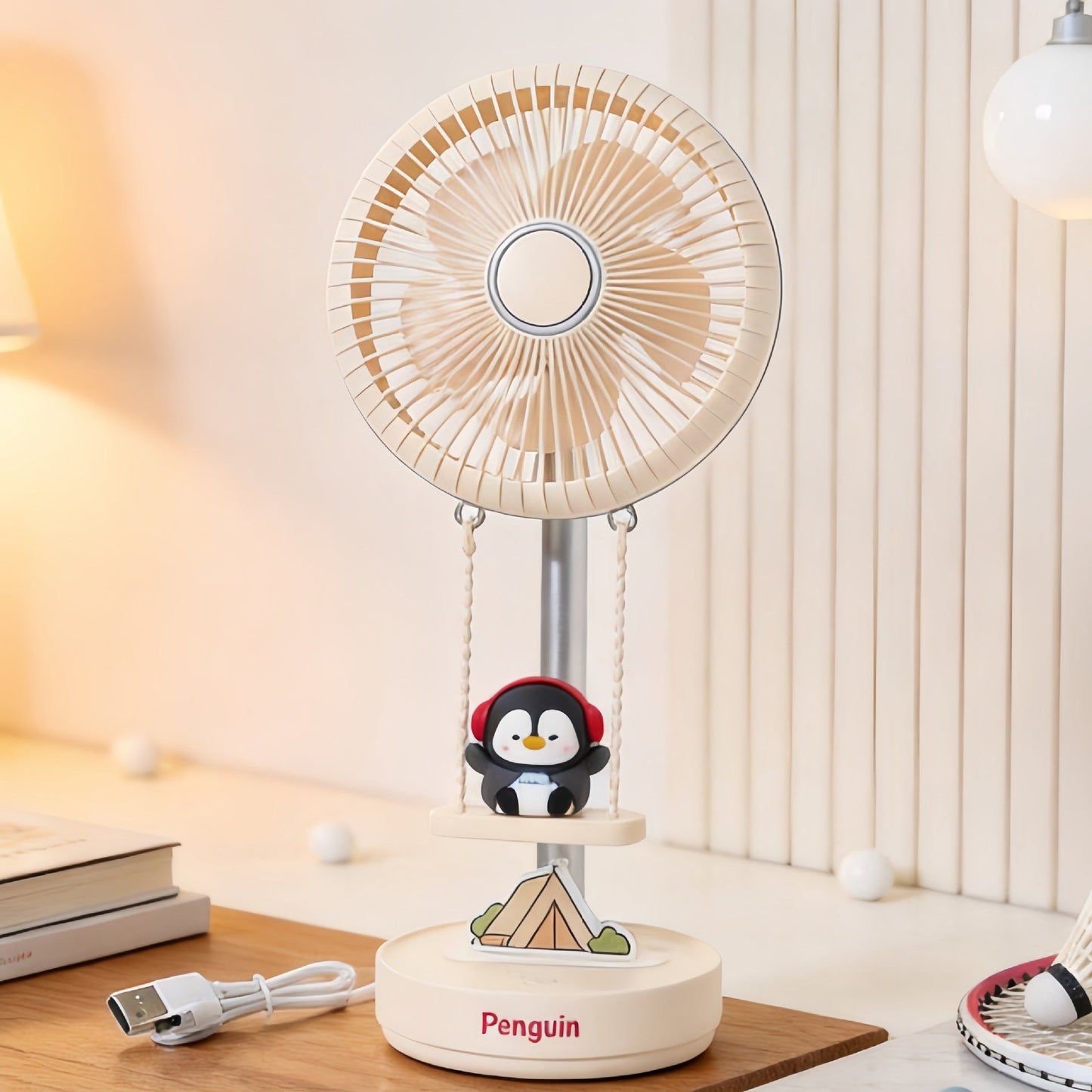 Tragbarer USB Schreibtischventilator für Damen mit süßem Design Brehn
