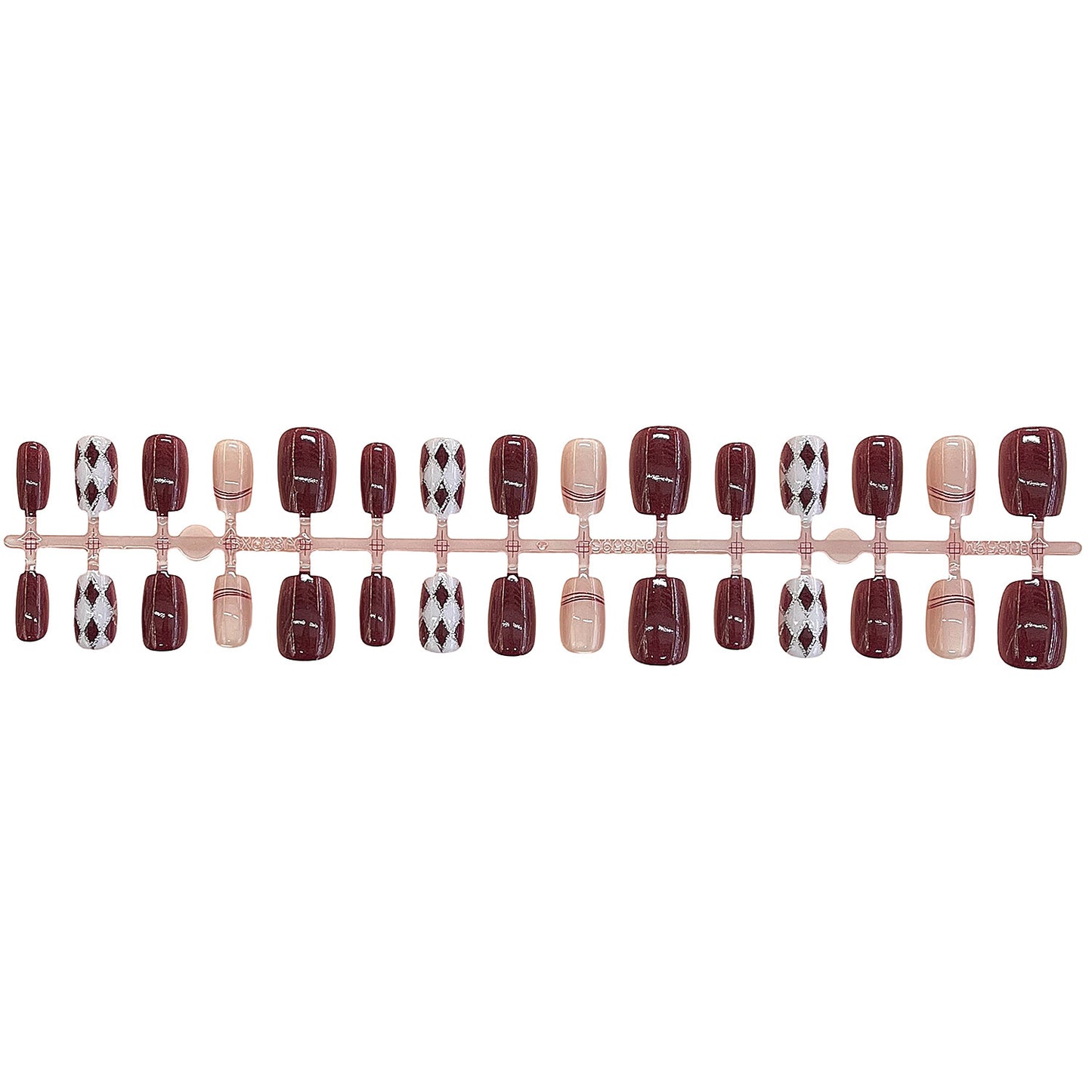 Künstlerisches Press-On Nagelset Brehn