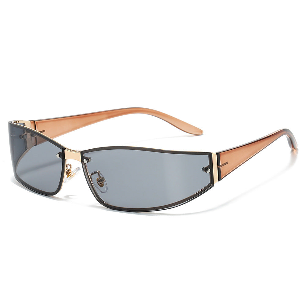 Stylische Cat-Eye Shield Sonnenbrille Brehn