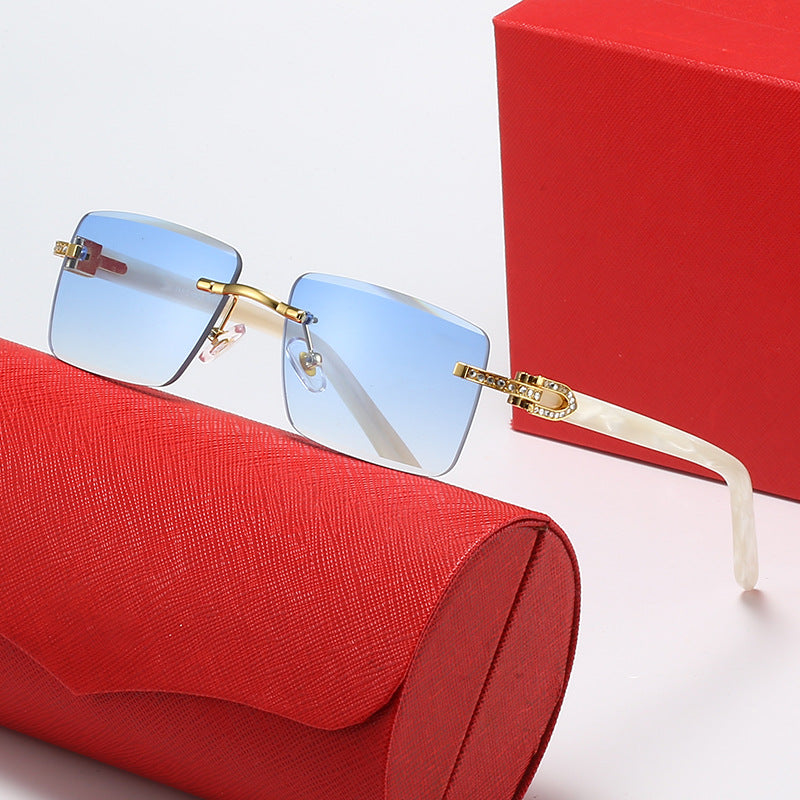 Damen modische quadratische Sonnenbrille mit luxuriösem Akzent und UV-Schutz Brehn