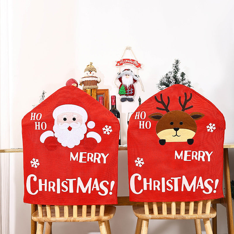 Festliche Stuhlüberzieher mit Weihnachtsmotiv Brehn