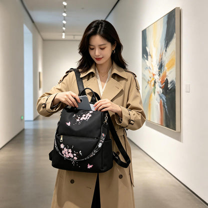 Damen bestickter Blumen Rucksack Brehn
