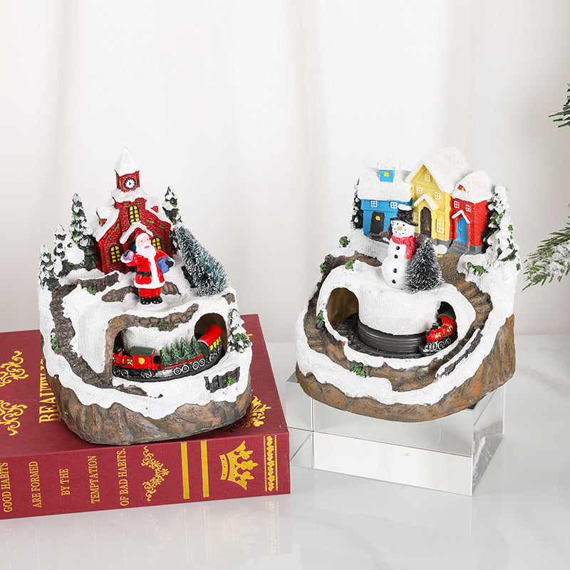 LED-beleuchtete Weihnachtsdorf-Szene Brehn