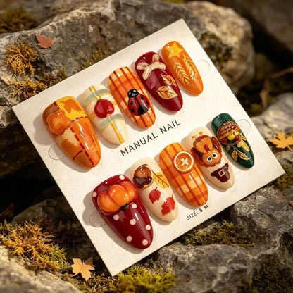 Saisonales thematisches manuelles Nagelkunst-Set