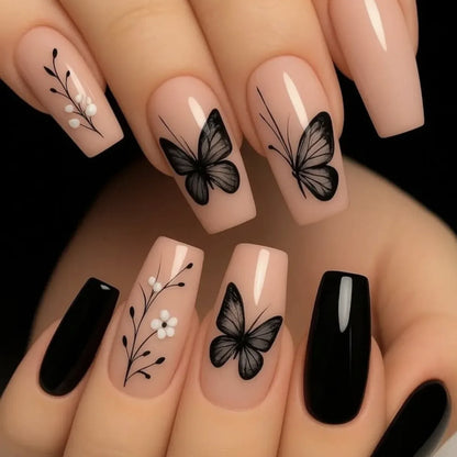 Dekorative Schmetterling Nagelkunst Verlängerungen Brehn