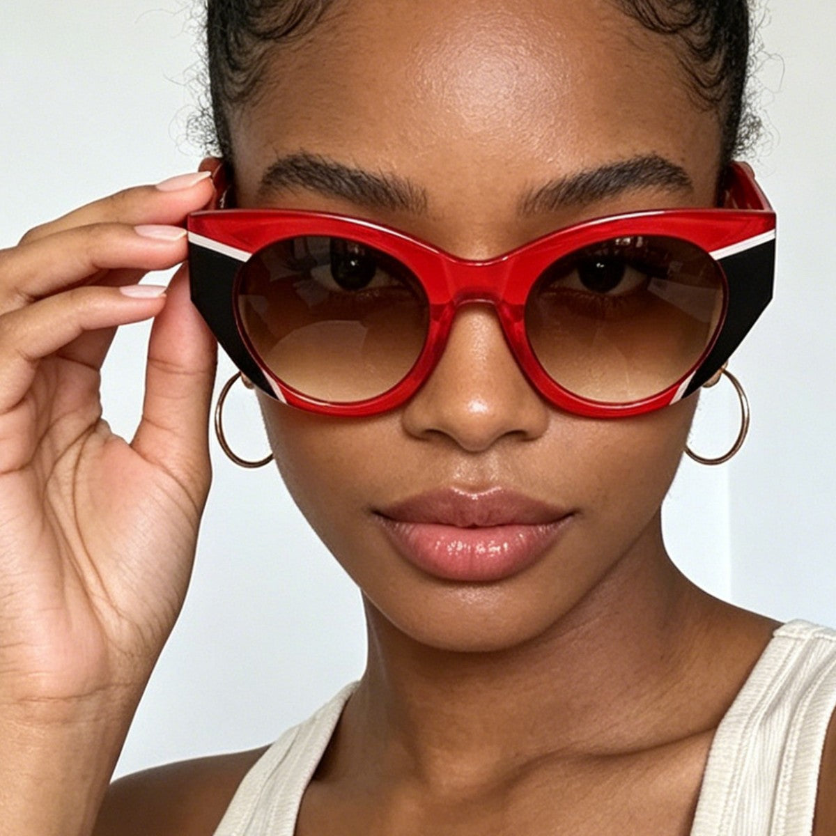 Damen modische Sonnenbrille mit einzigartigem Leoprint Brehn