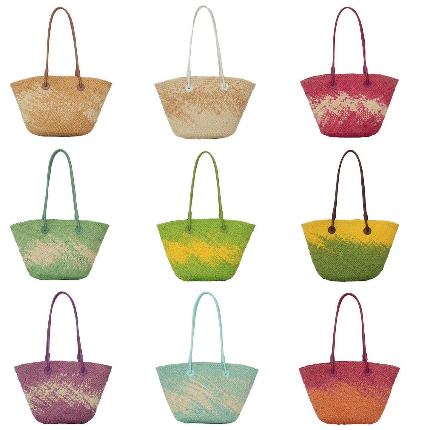 Elegante Handtasche Im Rattanstil mit Doppeltem Tragegriff Brehn