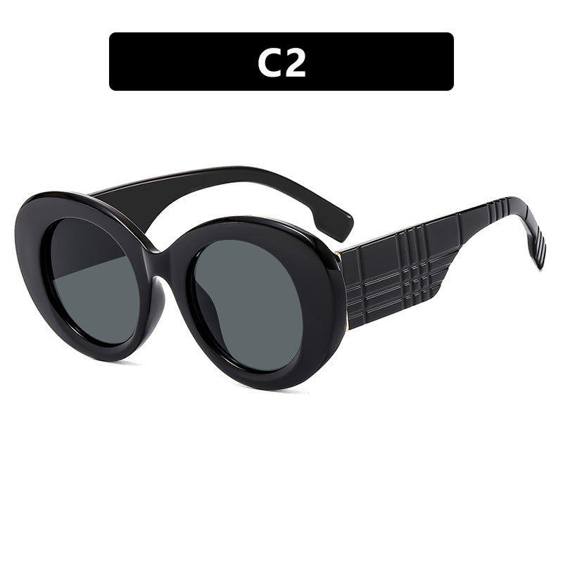 Damen extravagante Sonnenbrille mit kreativem Rahmendesign und schützendem UV-Filter Brehn