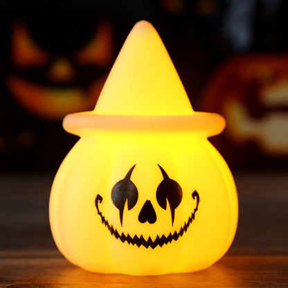 Halloween LED Kürbis-Stimmungslicht mit Hexenhut