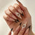 Blumenmuster Stiletto Press-On Nagelspitzen Brehn
