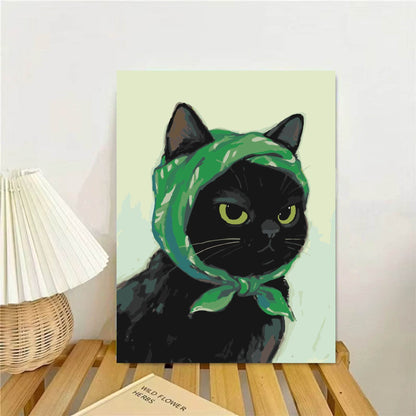 Kat-Themen illustrierter Wandkunst Druck Brehn