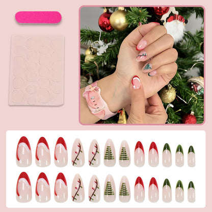 Kunstnagelset mit eleganten Weihnachtsmotiven Brehn