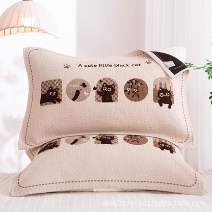 Damen Kissenbezug mit filigranem Blumenmotiv Brehn