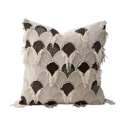 Gewebter Boho-Zierkissenbezug mit Fransen und geometrischem Chevron-Motiv Brehn